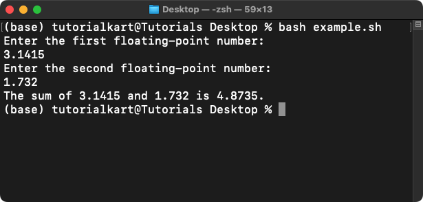 Bash: Add Numbers (floating point) from stdin